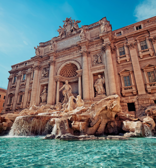 rome trevi fountain